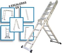 Escalera 5X4 Plegable Articulada de Aluminio 20 Escalones