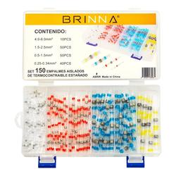 Kit 150 Empalmes Termocontraibles con Estao A Prueba De Agua Brinna SEB-150