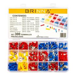 Kit 300 Terminales Preaislados Ojal Pala Horquilla Brinna SPB-300